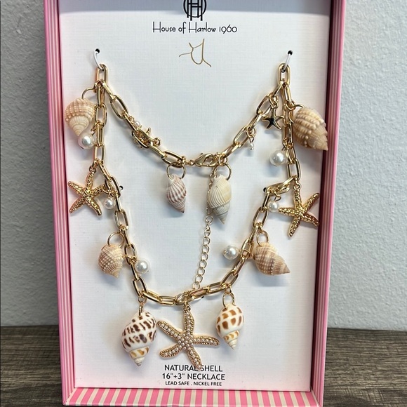 House of Harlow 1960 | Seashell/Starfish Charm Necklace & Bracelet - Picture 9 of 11
